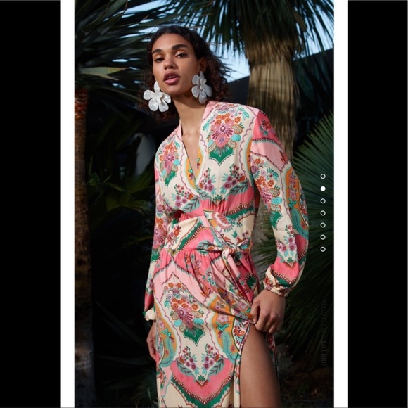 Zara printed wrap dress - Picture 2 of 10